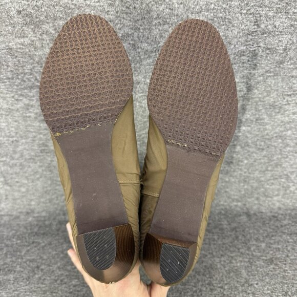 VTG Revelations Wool Lined Side Zip Block Heel Brown Booties 9.5N ✅PEELING W/BOX - Picture 4 of 14